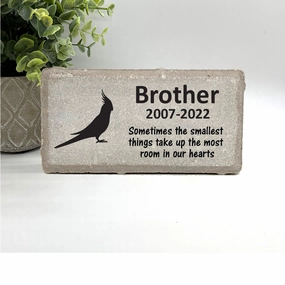 Cockatiel Memorial Stone - Sometimes the smallest things take up the most room in our hearts show poultry,grooming poultry