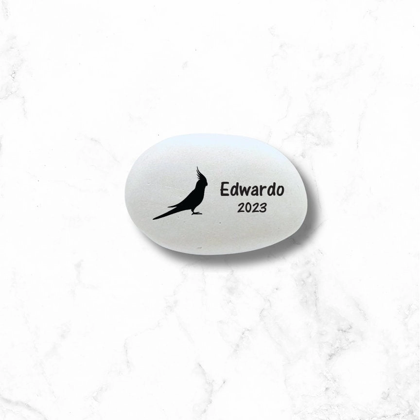Cockatiel Memorial Stone- Personalized Cockatiel MemorialGift