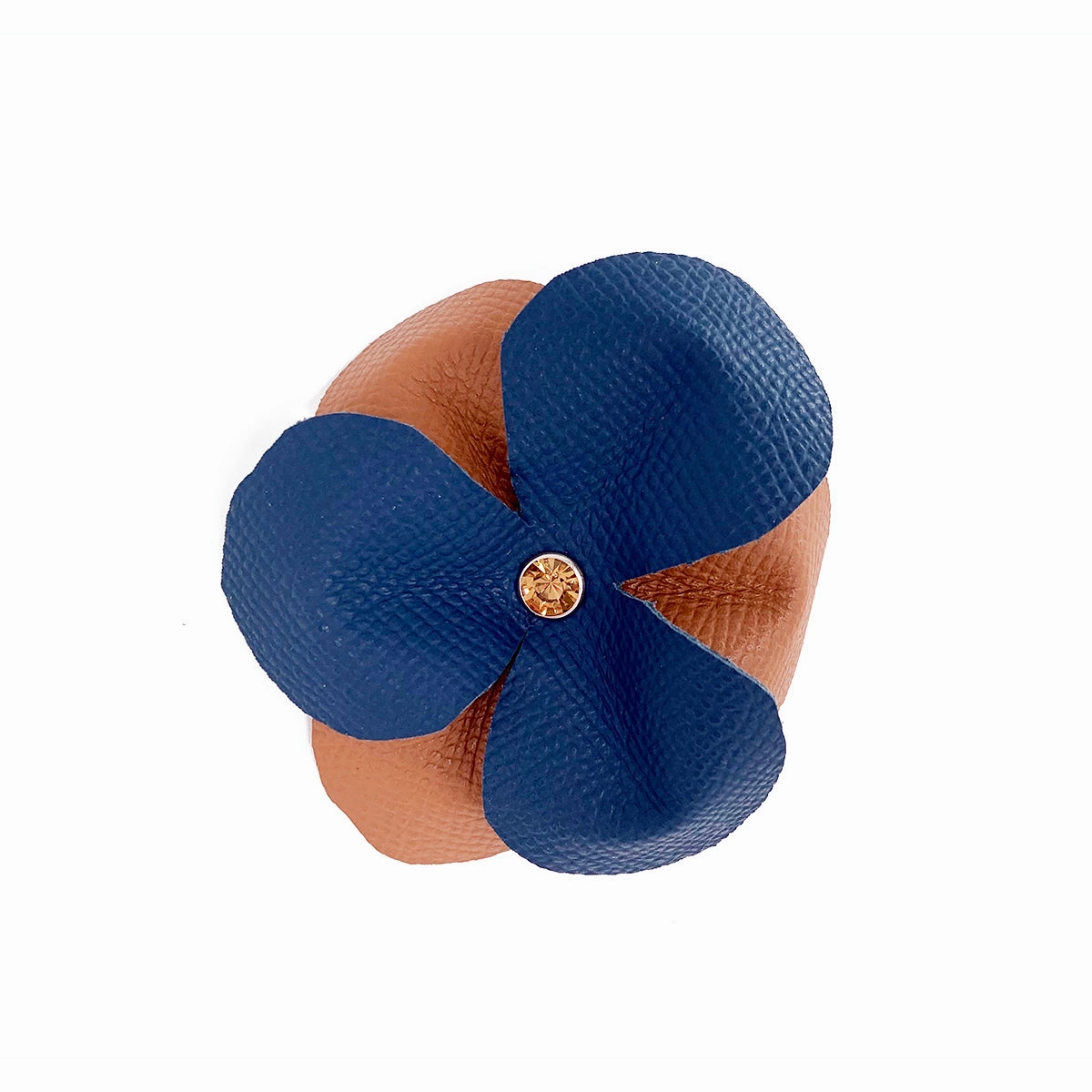 Colima Classic Combo Rhinestone Leather Dog Flowerette Slider