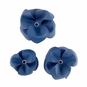 Colima Classic Rhinestone Leather Dog Flowerette Slider Orion Blue dog collar accessory,collar decor