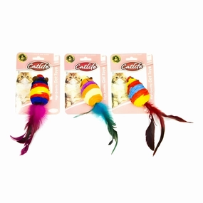 Colorful Feather interactive cat toys,cat play toys