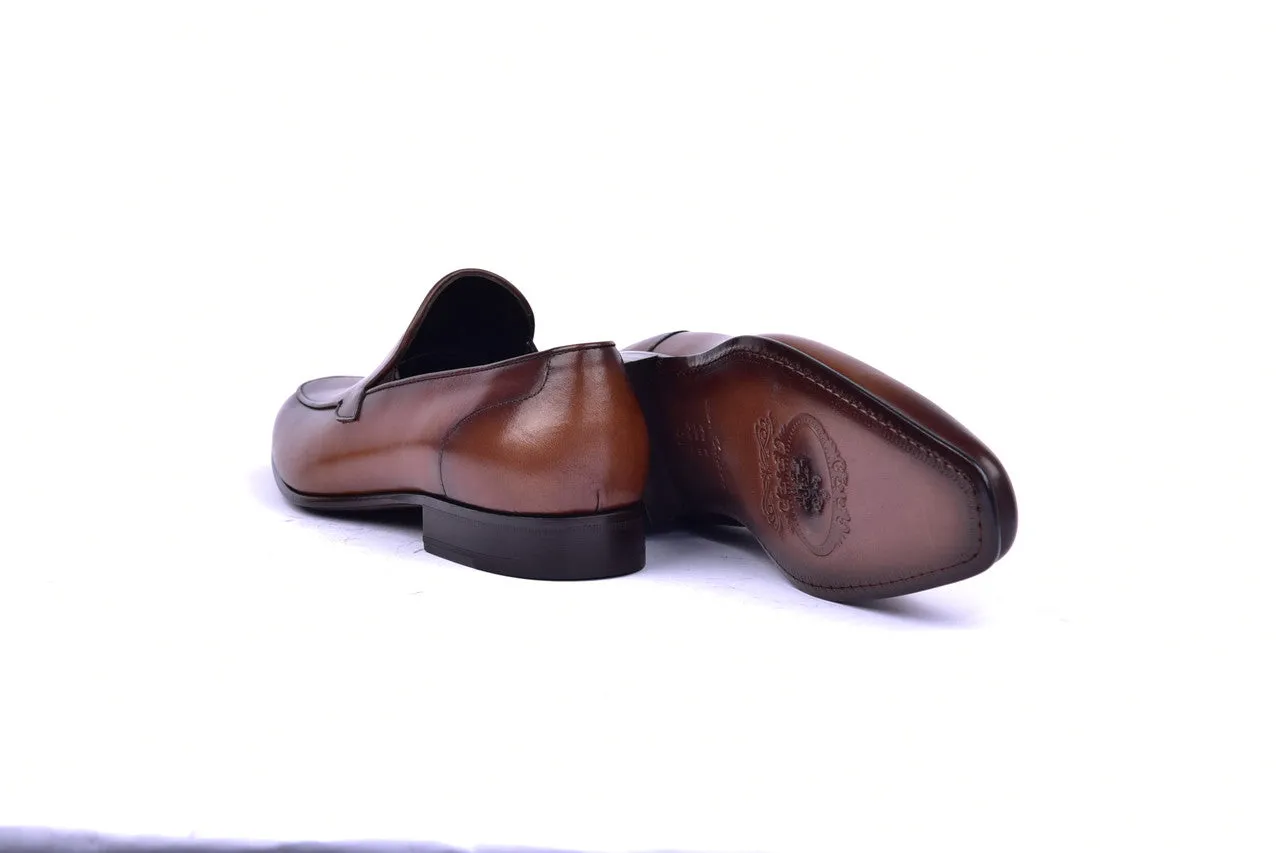 Corrente 5760 H Buckle loafer Shoes - Cognac