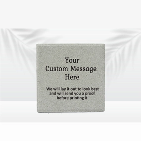 Custom Memorial Stone -12" x 12" - Personalize this stone with any saying  or message you would like show poultry,grooming poultry