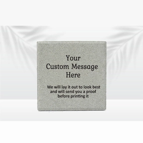 Custom Stone. 12" x12" Stone with your own message, saying or quote printed on it.  Personalized Memorial Gift - Memorial Stone show poultry,grooming poultry