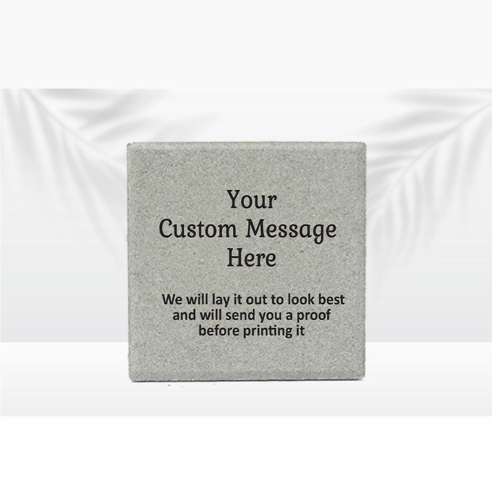 Custom Stone. 12" x12" Stone with your own message, saying or quote printed on it.  Personalized Memorial Gift - Memorial Stone show poultry,grooming poultry