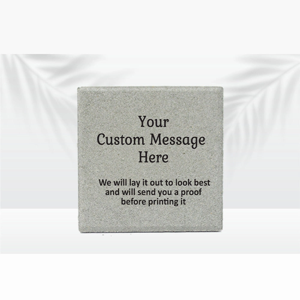 Custom Stone. 12" x12" Stone with your own message, saying or quote printed on it.  Personalized Memorial Gift - Memorial Stone