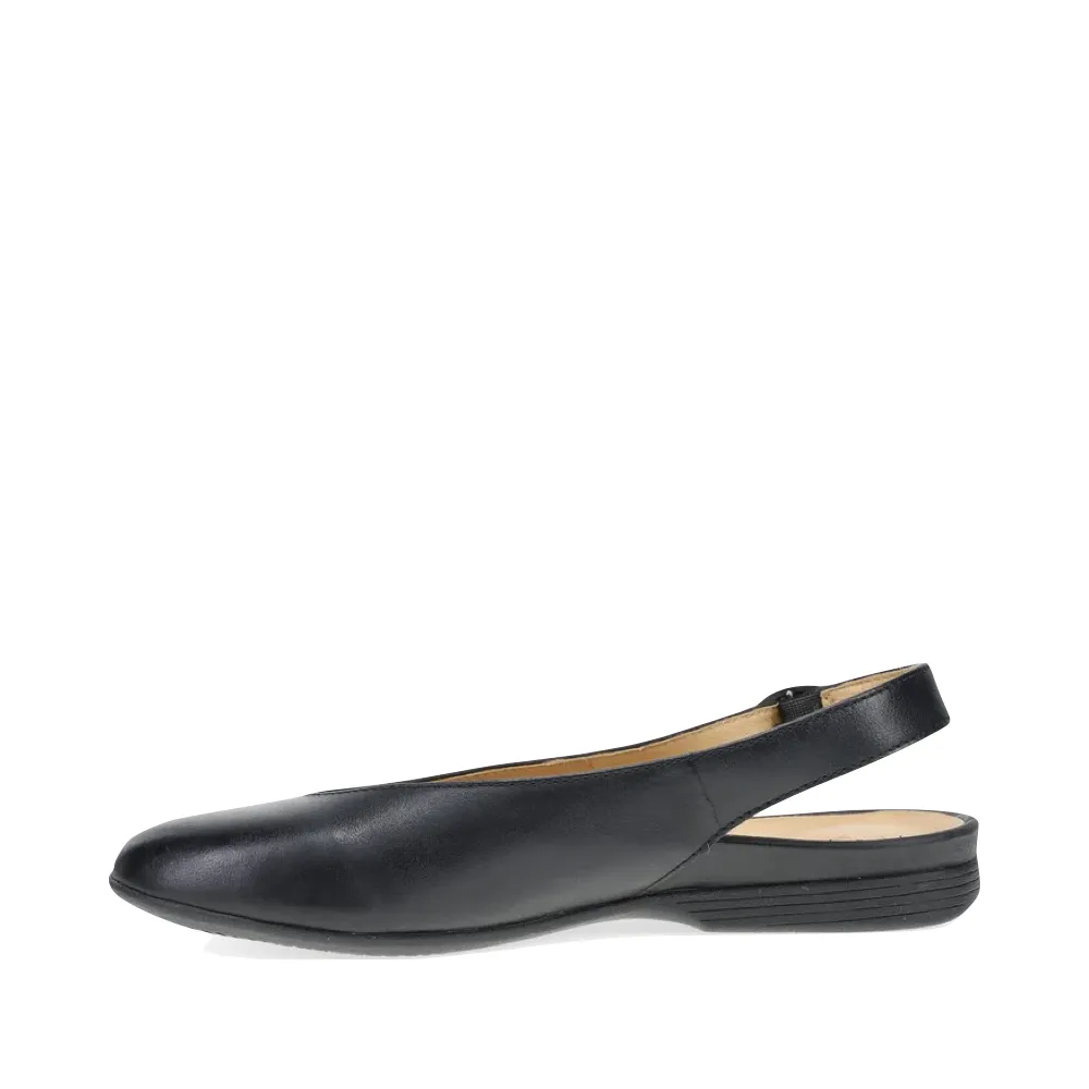 Dansko Women's Lea Sling Back Flat in Black