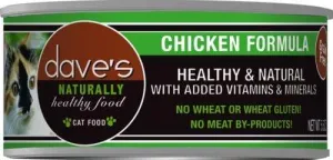 Dave's Naturally Healthy Chicken Formula Canned Cat Food wet cat food, canned cat food