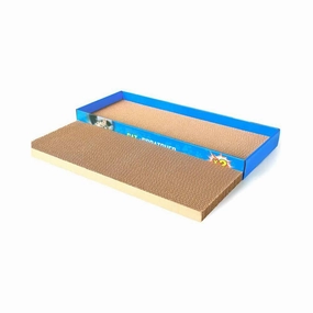 Deku Cat Cardboard Scratcher 2pc 22.5cm x 6.5cm x 53cm (CP-047-018) cat collar set,pet leash set
