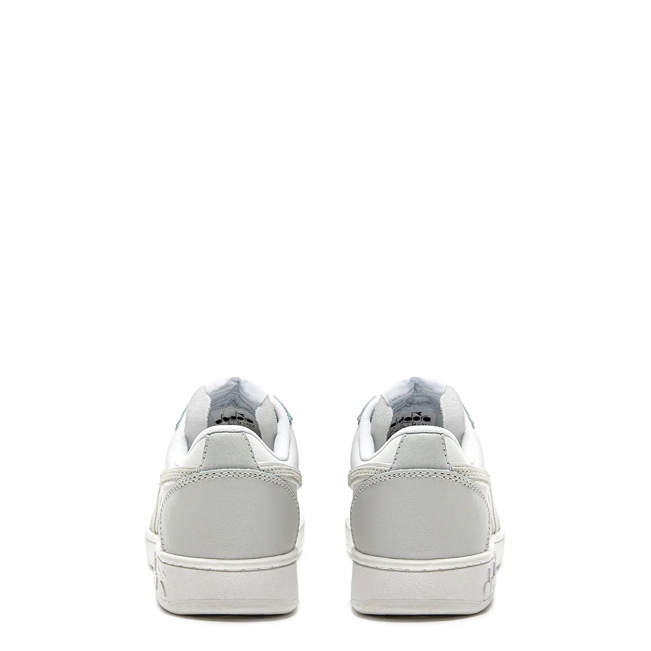 Diadora Womens Magic Basket Low Leather Trainer Dawn Blue / White Shoes Diadora