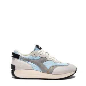 Diadora Womens Race Suede SW Trainer Dream Blue / Moon Gray Shoes Diadora