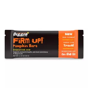 Diggin Your Dog Firm Up! Pumpkin Bars Digestive Aid Stool Consistency for Dogs and Cats cat digestion aid, sensitive stomach cat food