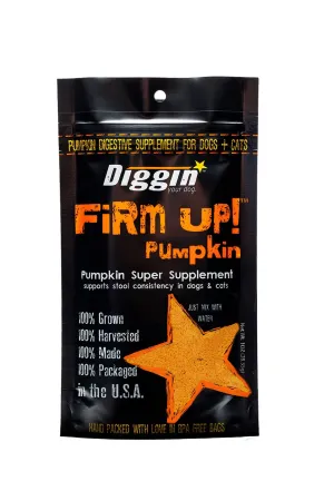 Diggin Your Dog Firm Up! Pumpkin Super Supplement for Dogs & Cats cat vitamins, cat immune support