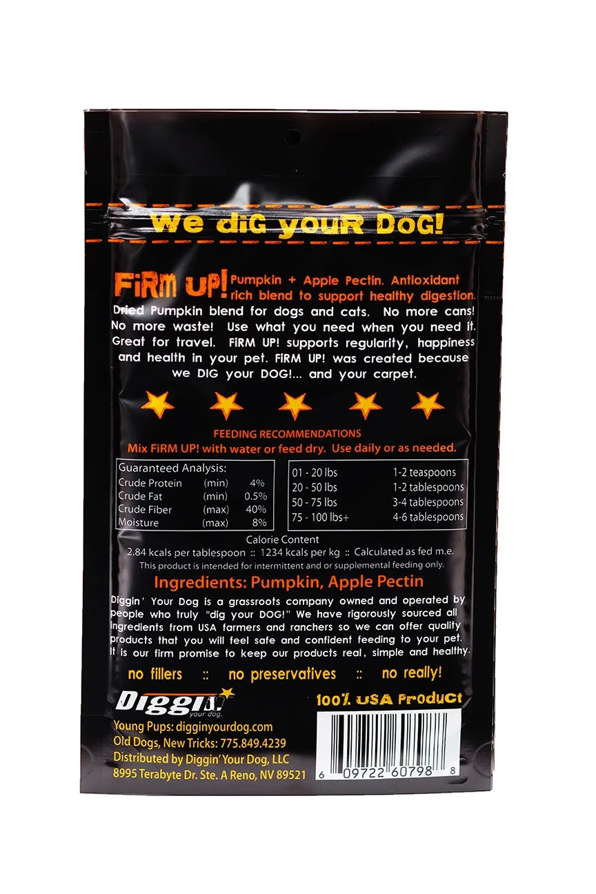 Diggin Your Dog Firm Up! Pumpkin Super Supplement for Dogs & Cats