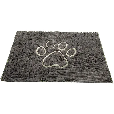 Dog Gone Smart Dirty Dog Doormat Misty Grey cat essentials, basic cat supplies
