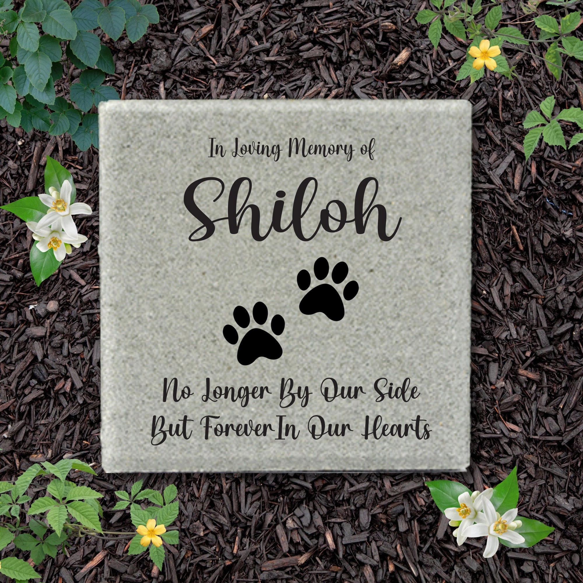 Dog / Cat Memorial Stone- Personalized Pet Memorial Gift - 12"x12" Stone show poultry,grooming poultry