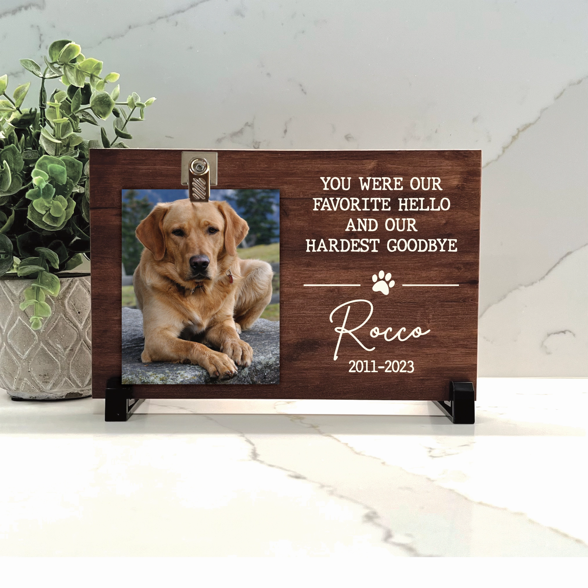 Dog Memorial Frame - You were our favorite hello and our hardest goodbye