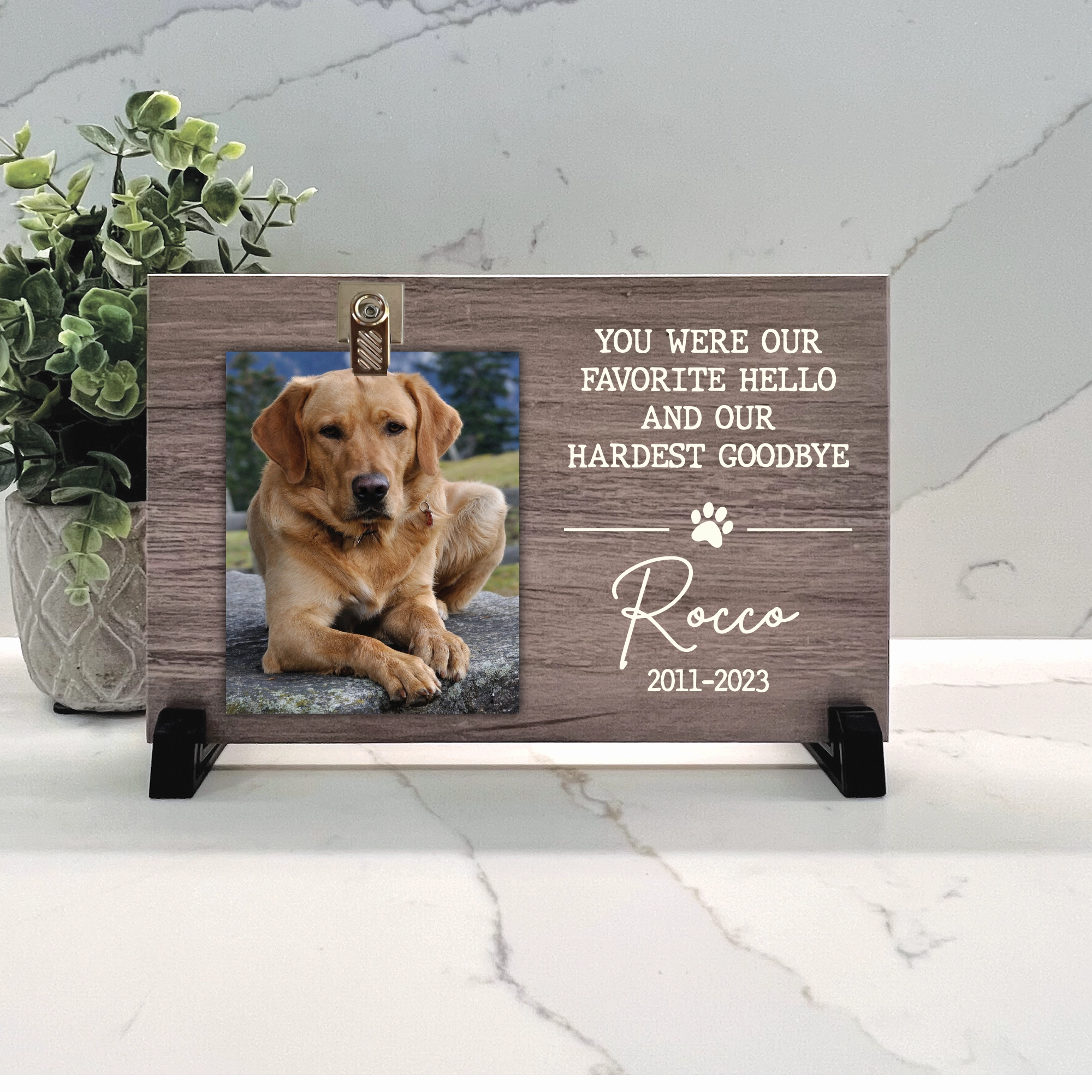 Dog Memorial Frame - You were our favorite hello and our hardest goodbye