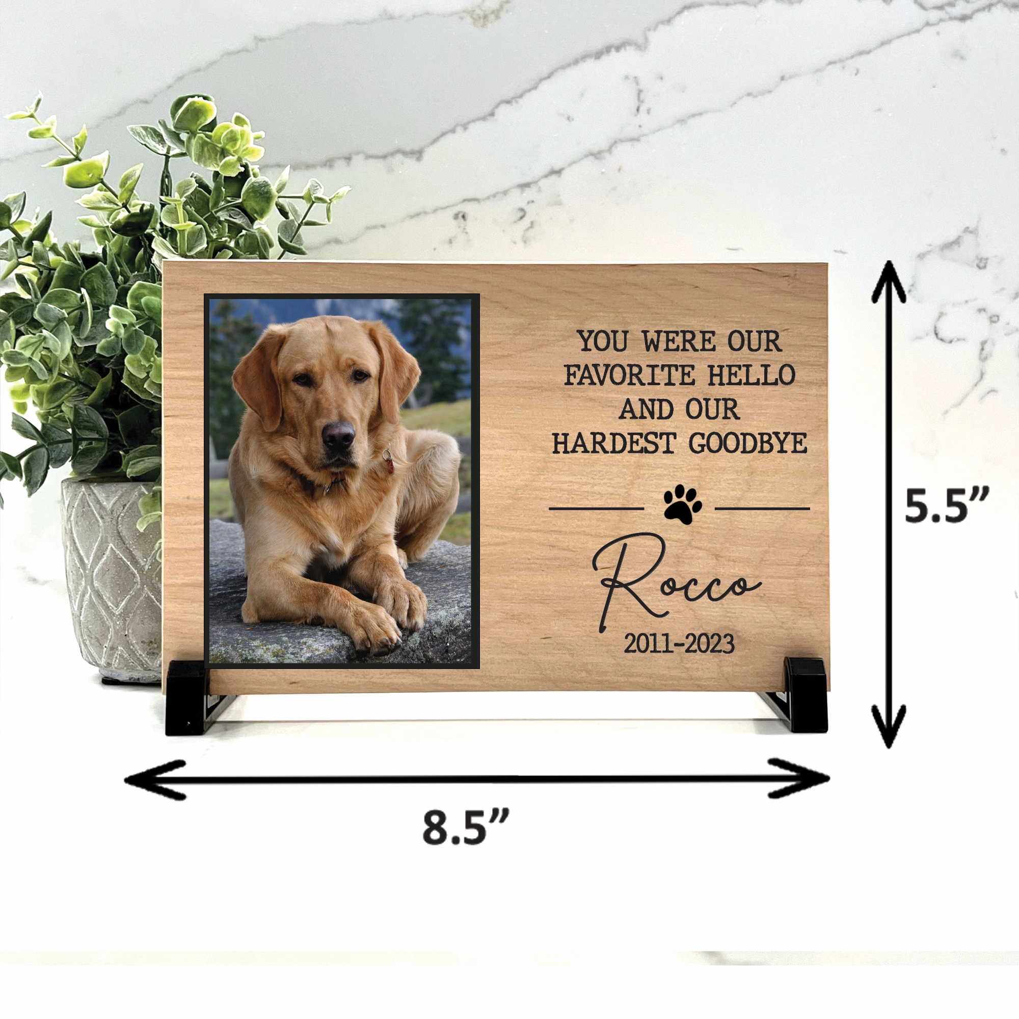 Dog Memorial Frame - You were our favorite hello and our hardest goodbye