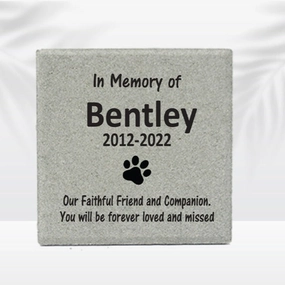 Dog Memorial Stone- 12" x 12" - Personalized Dog Memorial - Dog Memorial Gift show poultry,grooming poultry