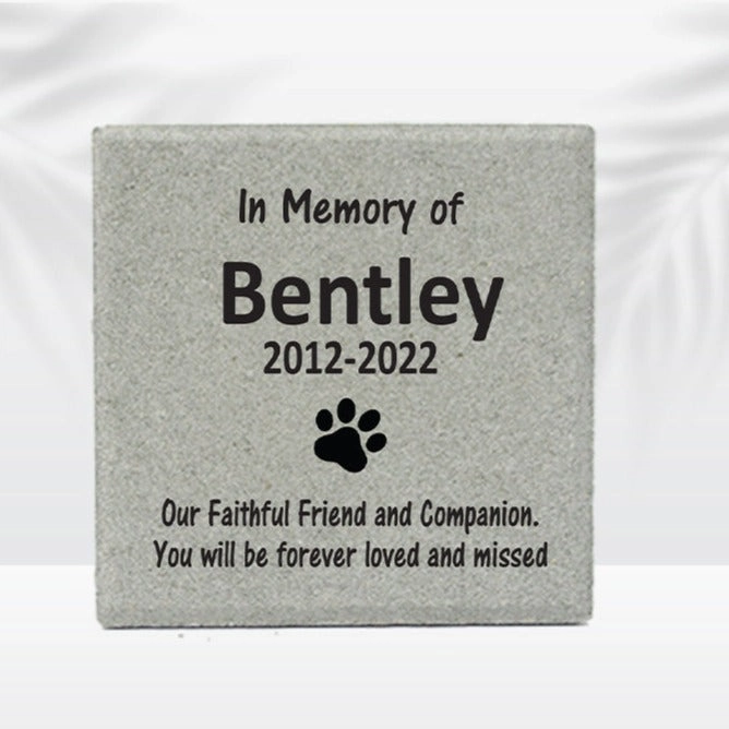 Dog Memorial Stone- 12" x 12" - Personalized Dog Memorial - Dog Memorial Gift