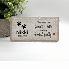 Dog Memorial Stone - Dog Memorial Gift - You were my favorite hello and my hardest goodbye show poultry,grooming poultry