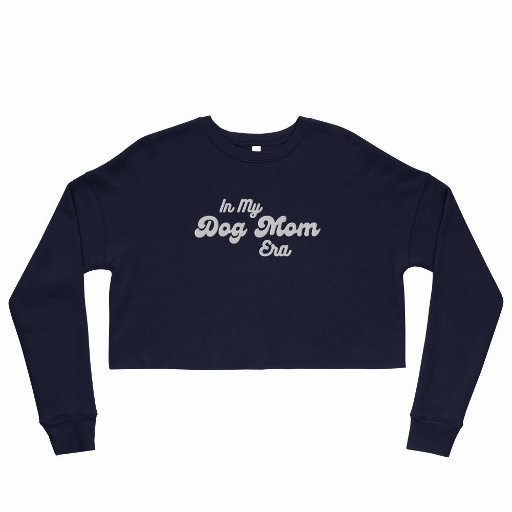 Dog Mom Era embroidered crop sweatshirt