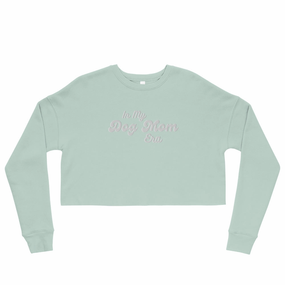 Dog Mom Era embroidered crop sweatshirt