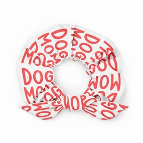 Dog Mom scrunchie seasonal cat wear,holiday pet clothes