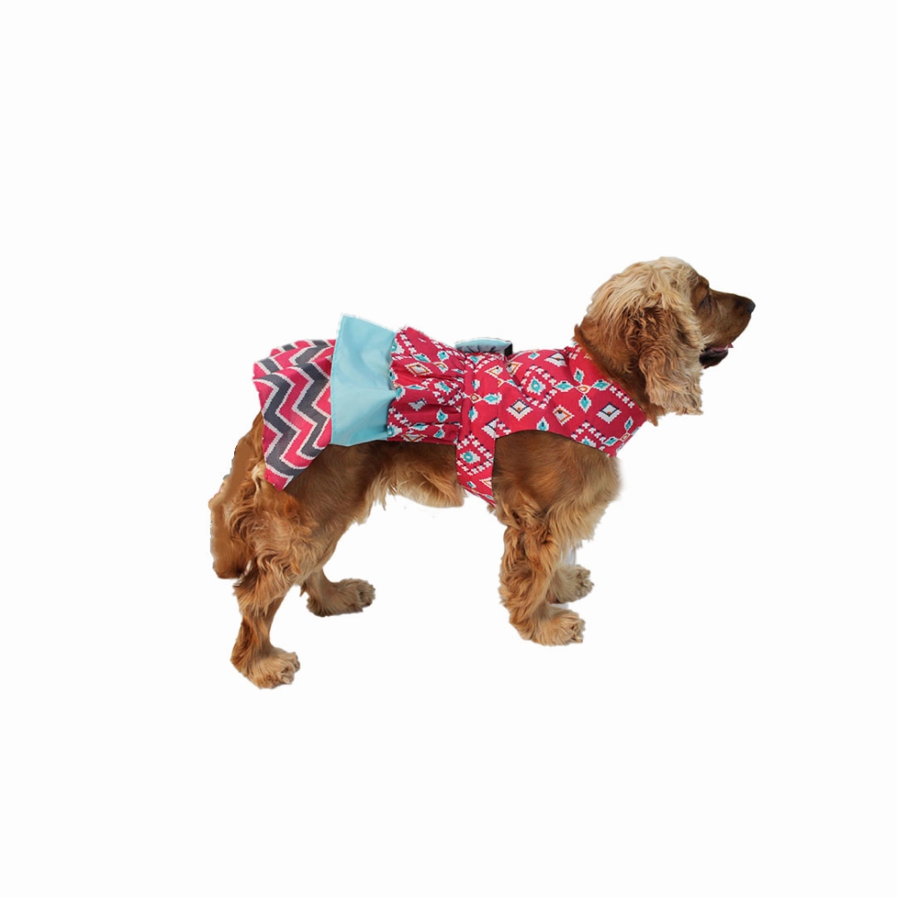 Dogobow Layered Dress For Dogs (Pink) (Get a Bow Free)