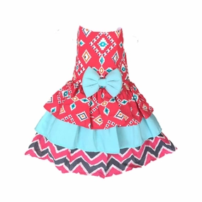 Dogobow Layered Dress For Dogs (Pink) (Get a Bow Free)