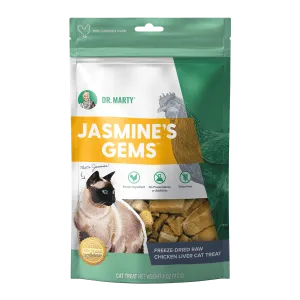 DR. MARTY Jasmines Gems Freeze-Dried Raw Chicken Liver Cat Treats freeze dried cat treats, single ingredient cat treats