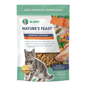 DR. MARTY Natures Feast Essential Wellness Fish & Poultry Freeze Dried Raw Cat Food freeze dried cat food, raw cat food