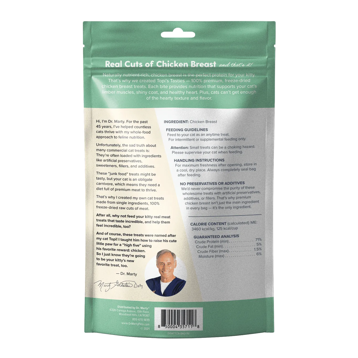 DR. MARTY Topis Tasties Freeze-Dried Raw Chicken Breast Cat Treats