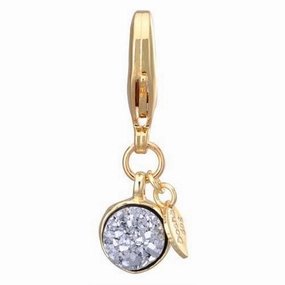 Druzy Dog Collar Charm Silver dog collar charm,pet tag