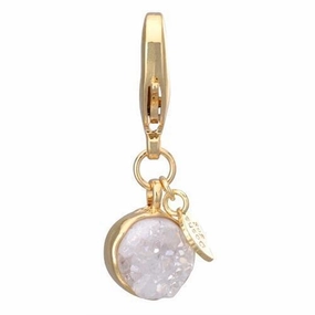 Druzy Dog Collar Charm White dog collar charm,pet tag