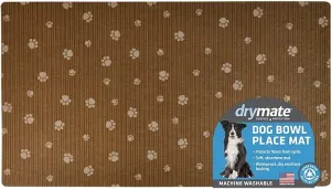 Drymate Brown Stripes with Tan Paws Feeding Placemat for Pets cat essentials, basic cat supplies