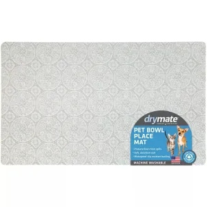 Drymate Tan Global Feeding Placemat for Pets cat bowl, elevated cat feeder