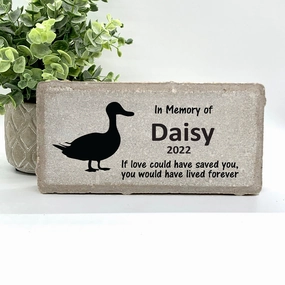Duck Memorial Stone - Personalized Pet Keepsake - Loss of Duck - Duck Sympathy Gift - Pet Loss Gifts - Custom Duck Memorial show poultry,grooming poultry