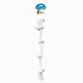 Duvo Birdtoy White Rope 4 Knots 50cm bird cage parrot food bird toys bird perch bird treats
