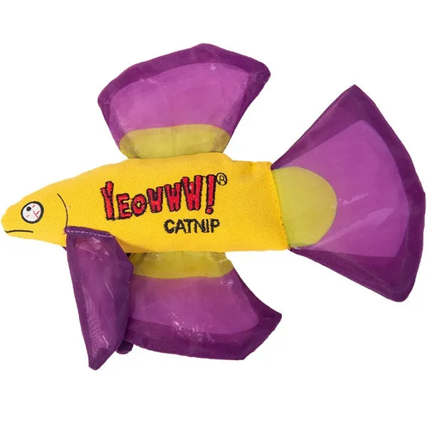 DW Mo Betta Fish 6.5" Yeowww! Catnip Toy SINGLE