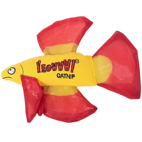 DW Mo Betta Fish 6.5" Yeowww! Catnip Toy SINGLE