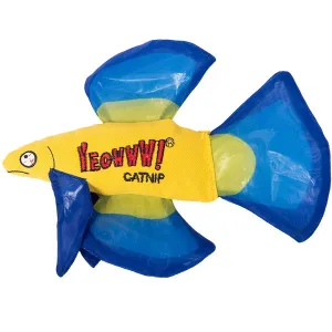 DW Mo Betta Fish 6.5" Yeowww! Catnip Toy SINGLE adult cat food, best cat food for adults