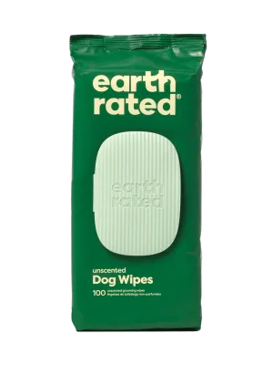 Earth Rated USDA Certified Biobased Unscented Grooming Wipes for Dogs and Cats cat grooming brush, cat shampoo