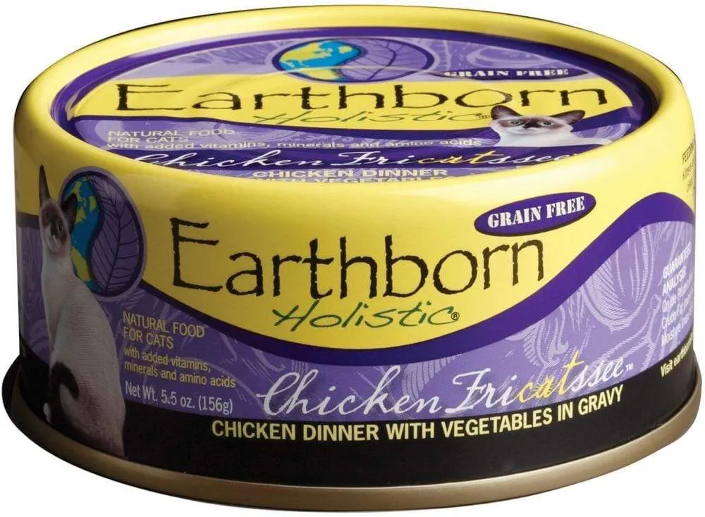 Earthborn Holistic Grain Free Chicken Fricatssee Canned Cat Food wet cat food, canned cat food