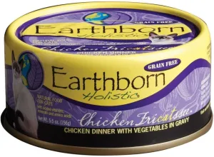 Earthborn Holistic Grain Free Chicken Fricatssee Canned Cat Food wet cat food, canned cat food