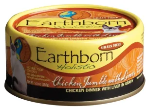 Earthborn Holistic Grain Free Chicken Jumble with Liver Canned Cat Food wet cat food, canned cat food