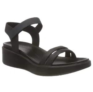 Ecco Flowt Lx Leather Women's Ankle Strap Wedge Sandals ecco Shoes