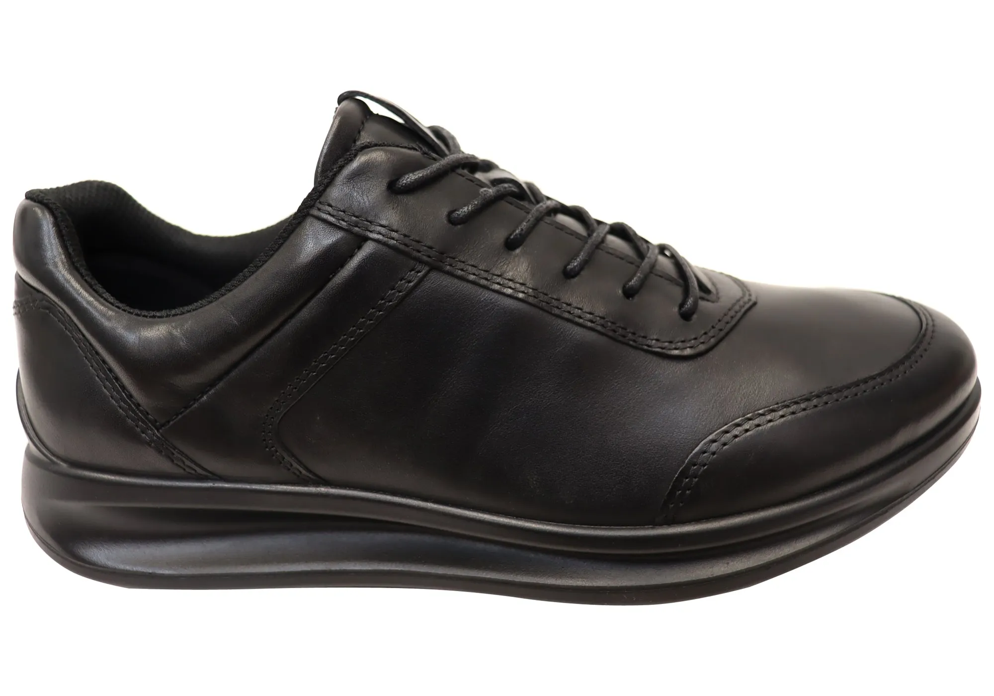 ECCO Mens Comfortable Leather Aquet Sneakers Shoes ecco Shoes