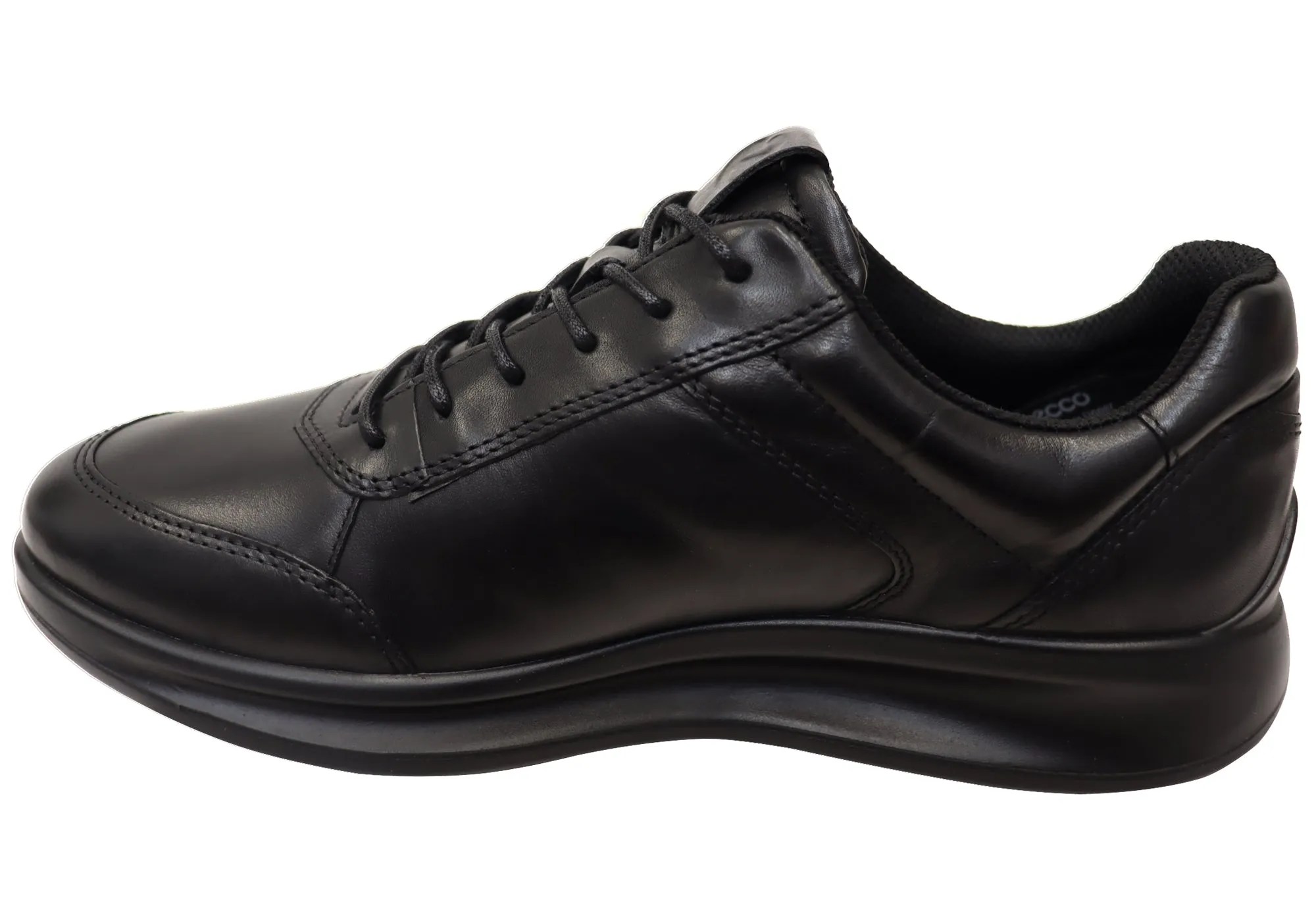 ECCO Mens Comfortable Leather Aquet Sneakers Shoes ecco Shoes